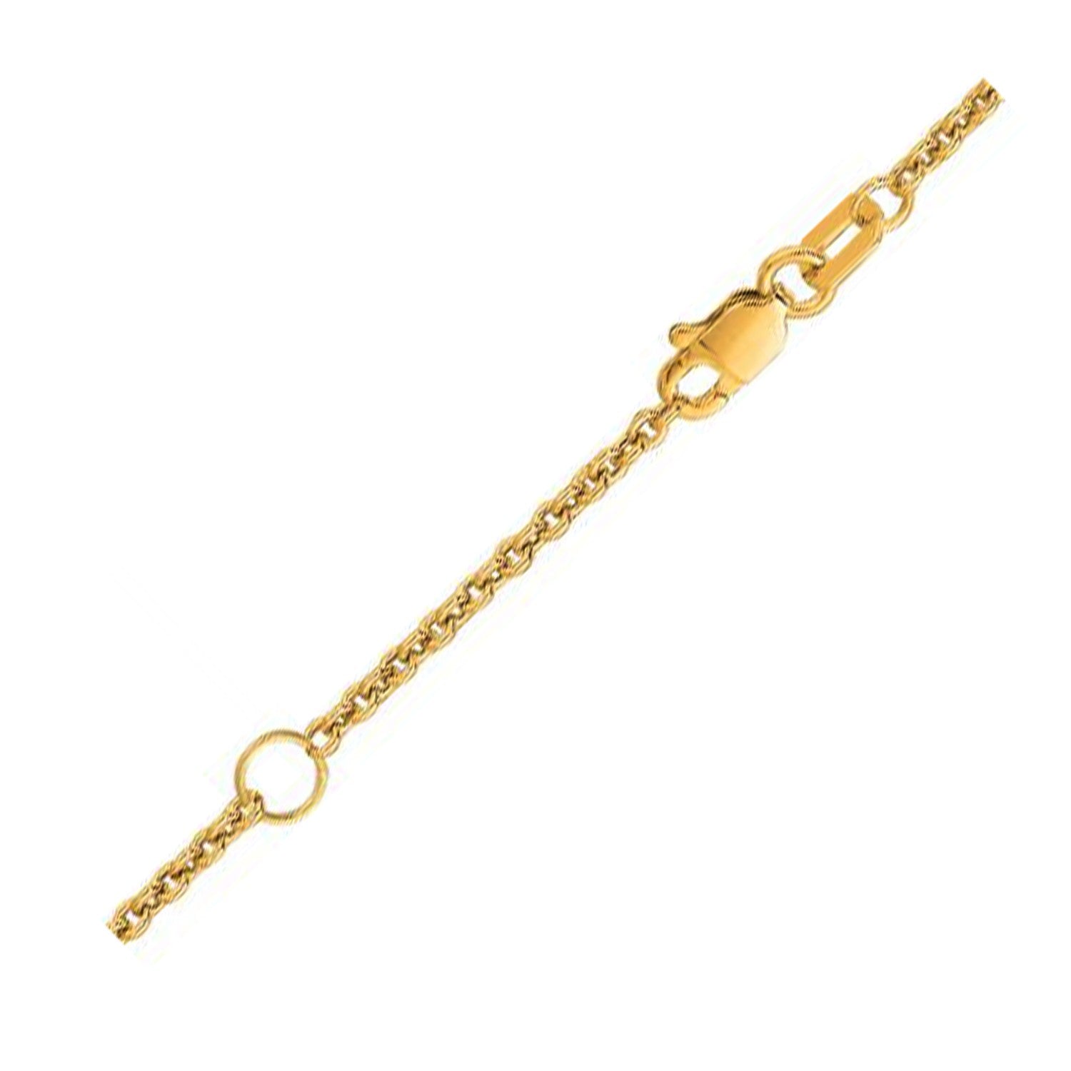 Extendable Cable Chain in 18k Yellow Gold (1.80 mm) in a sleek high-contrast midnight luxury editorial style